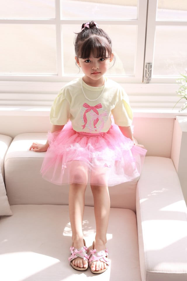 Dalla - Korean Children Fashion - #kidzfashiontrend - Heart Pearl Tee - 5