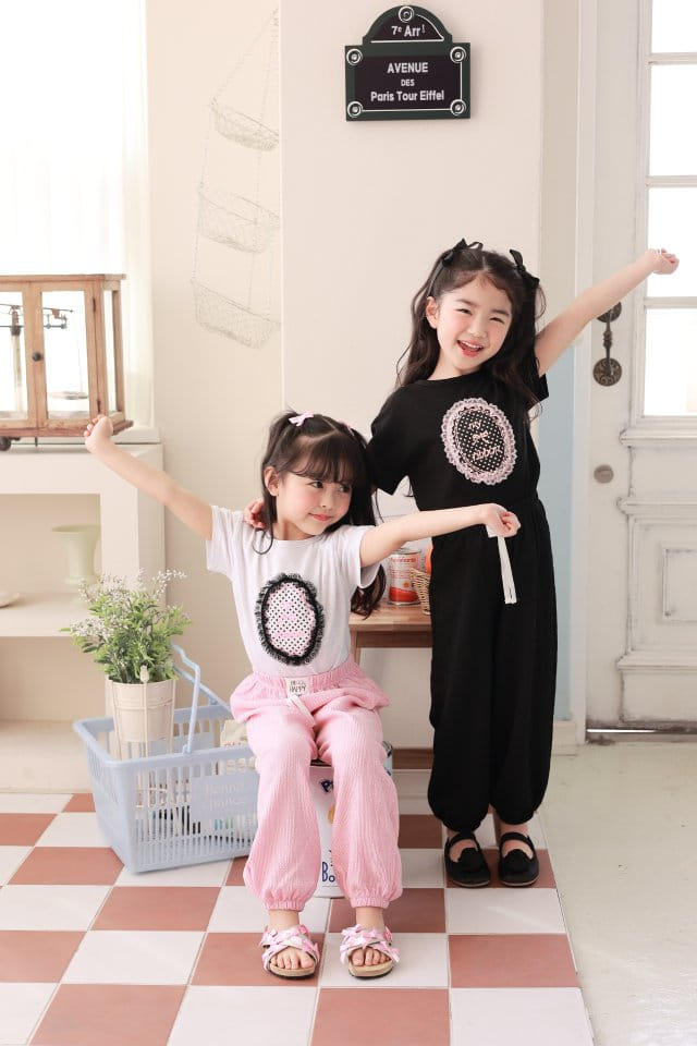 Dalla - Korean Children Fashion - #prettylittlegirls - Be Happy Ice Jogger Pants - 2