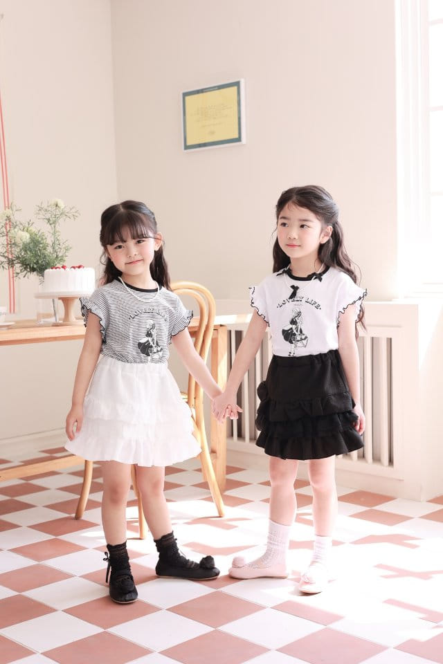 Dalla - Korean Children Fashion - #todddlerfashion - Romantic Kan Kan Skirt