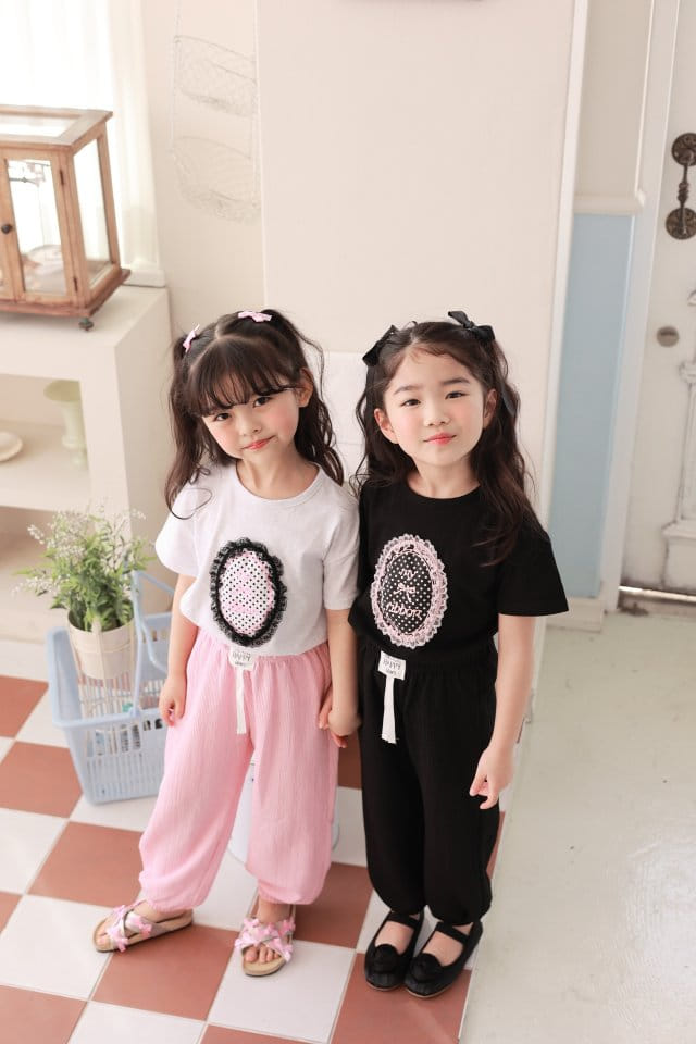 Dalla - Korean Children Fashion - #todddlerfashion - Be Happy Ice Jogger Pants - 4