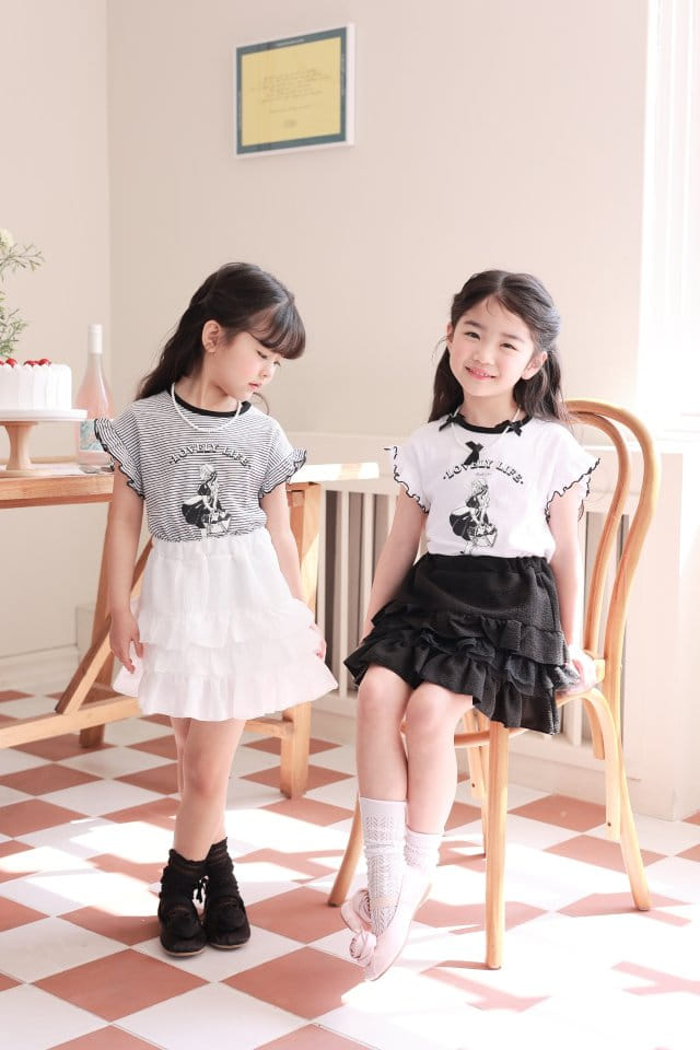 Dalla - Korean Children Fashion - #toddlerclothing - Romantic Kan Kan Skirt - 2