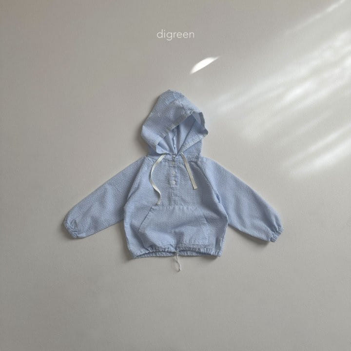 Digreen - Korean Children Fashion - #kidsshorts - Seersucker Hoody  - 6