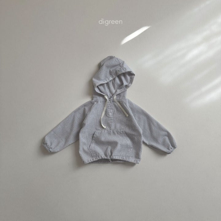 Digreen - Korean Children Fashion - #kidsstore - Seersucker Hoody  - 7