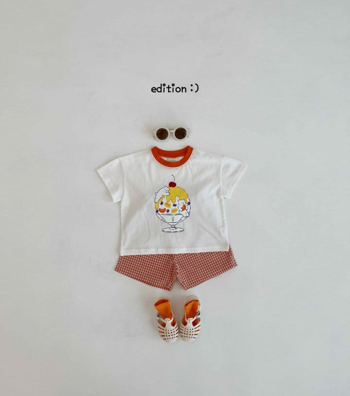 Edition - Korean Children Fashion - #childofig - Shaved Ice Check Top Bottom Set - 2