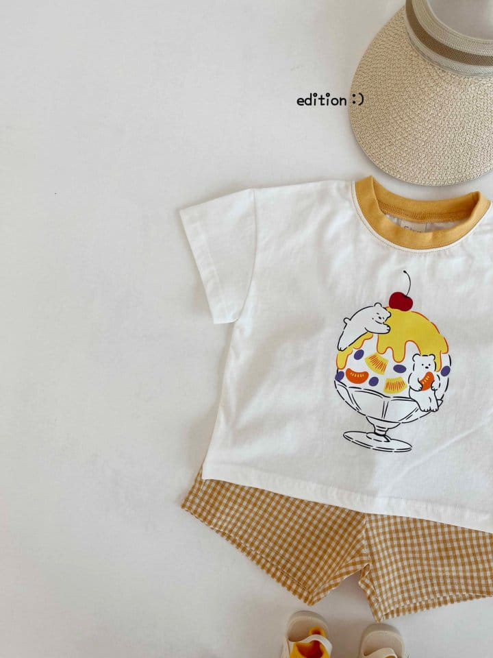 Edition - Korean Children Fashion - #childofig - Shaved Ice Check Top Bottom Set - 4