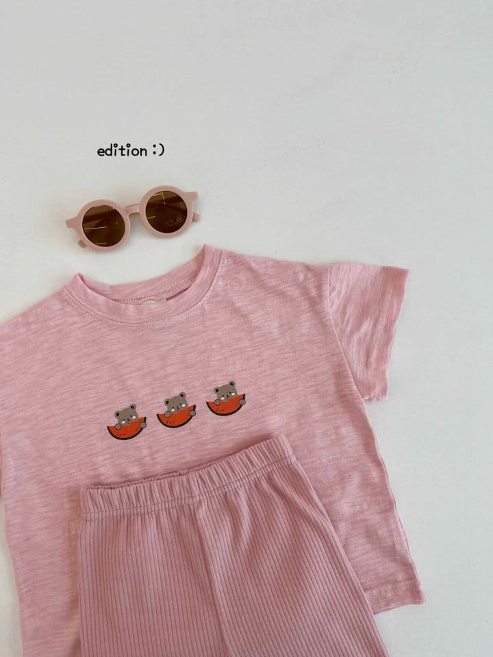 Edition - Korean Children Fashion - #discoveringself - Water Melon Leggings Top Bottom Set - 7