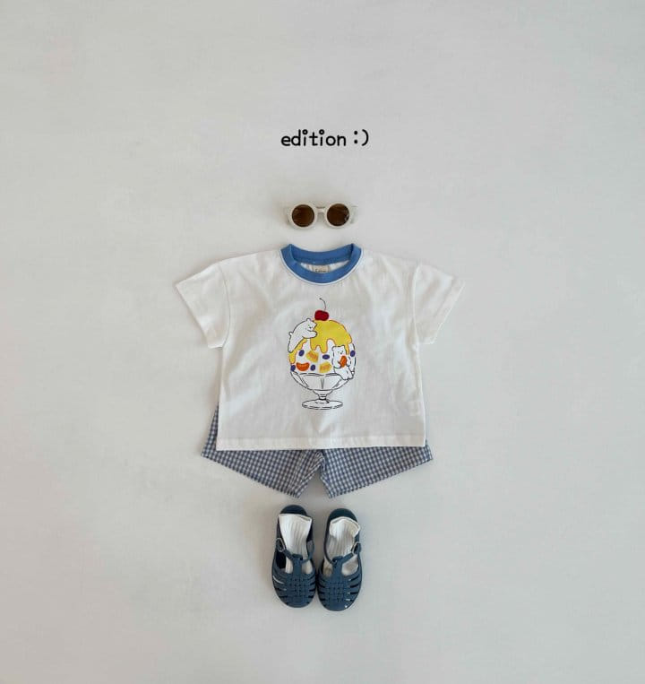 Edition - Korean Children Fashion - #fashionkids - Shaved Ice Check Top Bottom Set - 7