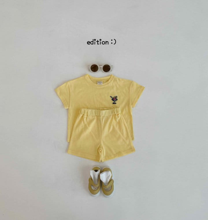 Edition - Korean Children Fashion - #kidsshorts - Icecream Muzi Top Bottom Set - 6