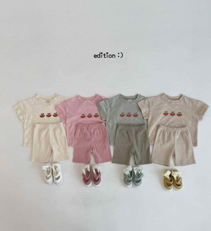 Edition - Korean Children Fashion - #minifashionista - Water Melon Leggings Top Bottom Set