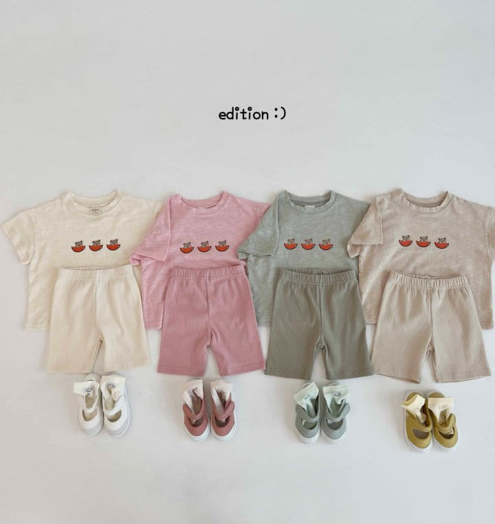 Edition - Korean Children Fashion - #prettylittlegirls - Water Melon Leggings Top Bottom Set - 2