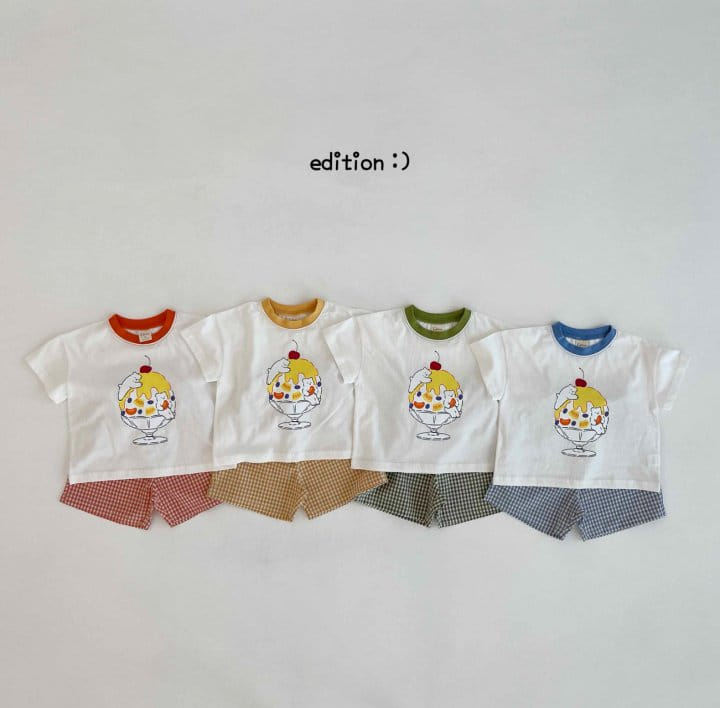 Edition - Korean Children Fashion - #prettylittlegirls - Shaved Ice Check Top Bottom Set