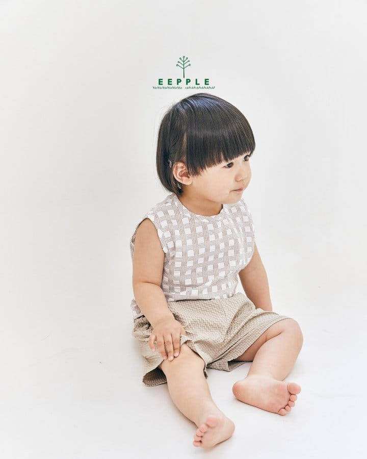 Eepple - Korean Children Fashion - #childofig - Embo Sleeveless Tee - 11