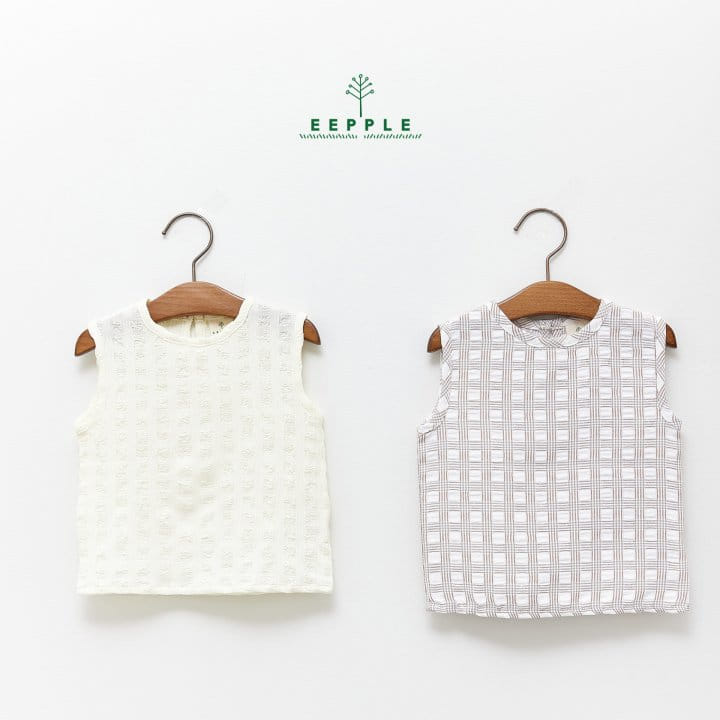 Eepple - Korean Children Fashion - #discoveringself - Embo Sleeveless Tee