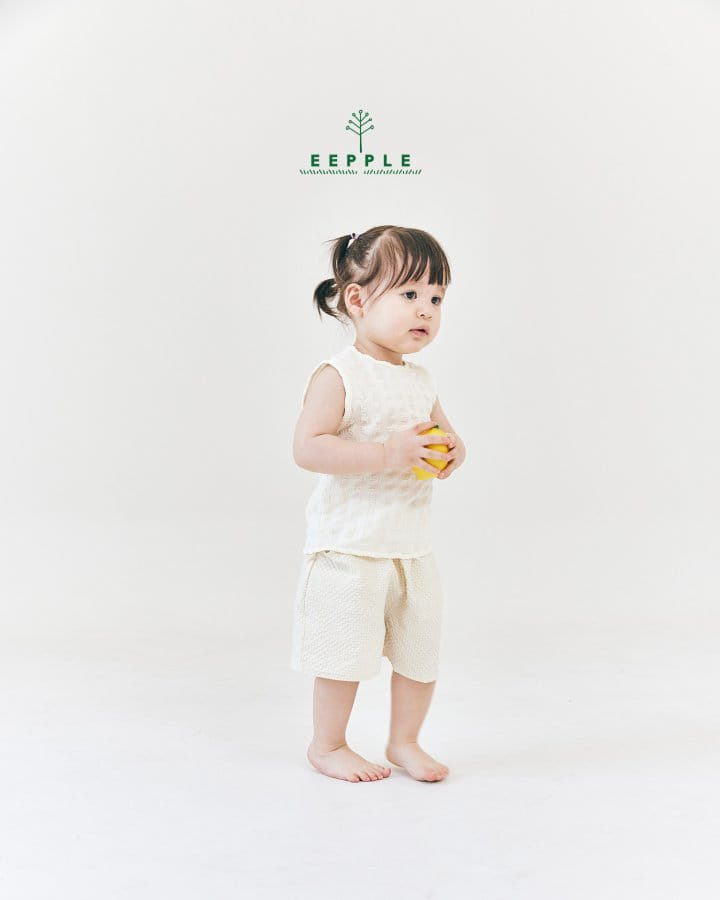 Eepple - Korean Children Fashion - #kidsshorts - Embo Sleeveless Tee - 3