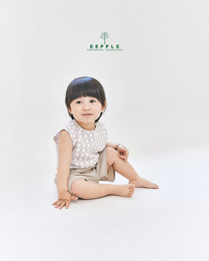 Eepple - Korean Children Fashion - #minifashionista - Embo Sleeveless Tee - 9