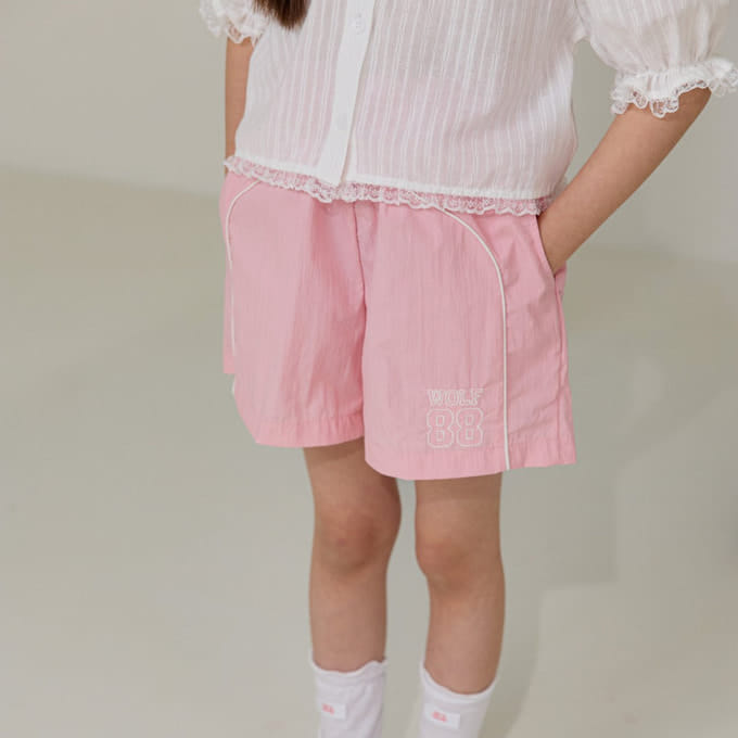 Ellymolly - Korean Children Fashion - #kidzfashiontrend - Wolf Line Shorts