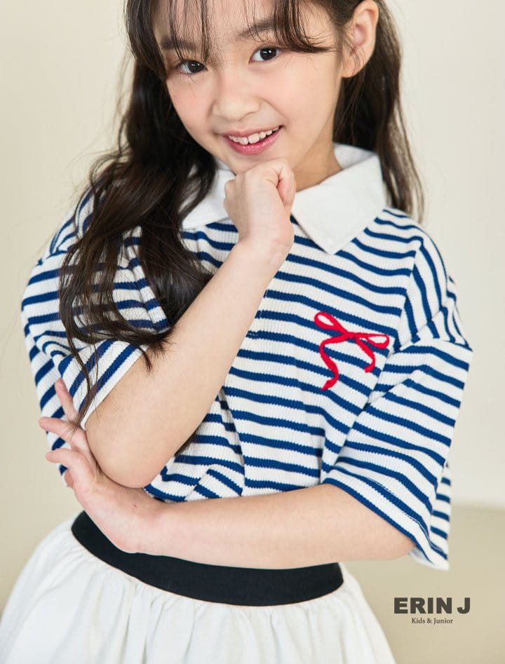 Erin J - Korean Children Fashion - #discoveringself - Ribbon Collar Tee - 10