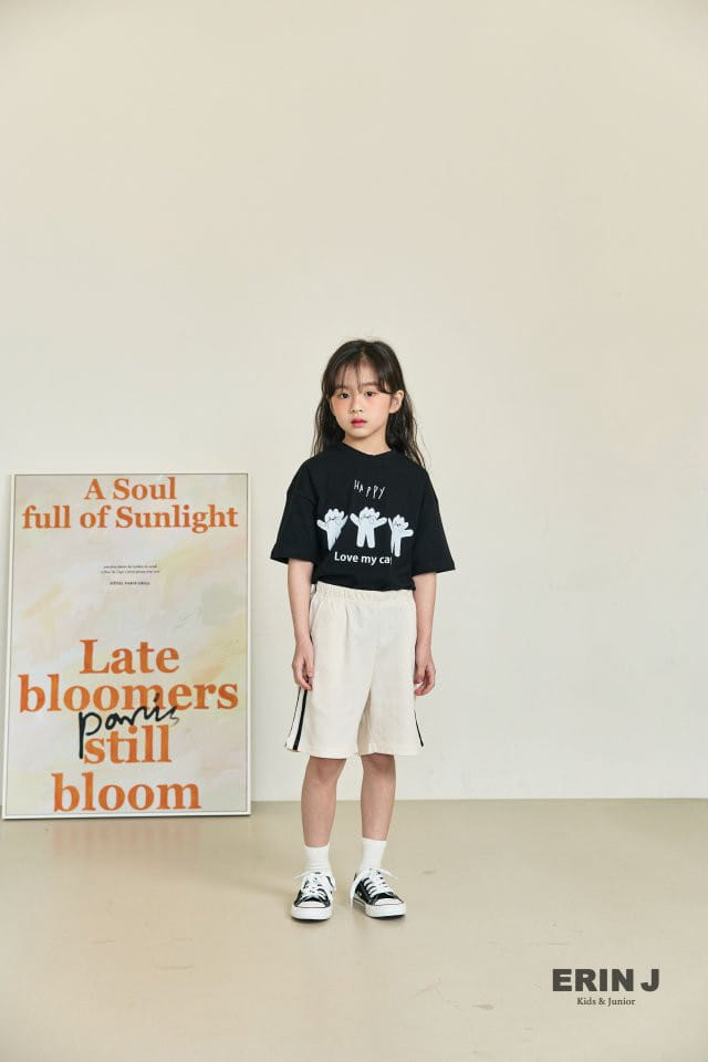 Erin J - Korean Children Fashion - #kidsshorts - Love Cat Tee - 11