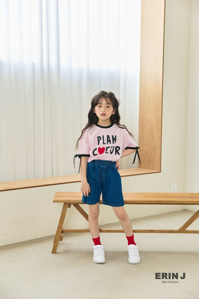 Erin J - Korean Children Fashion - #kidsshorts - Heart Ribbon Tee - 10