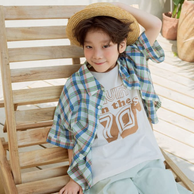 Erin J - Korean Children Fashion - #kidzfashiontrend - Check Shirt