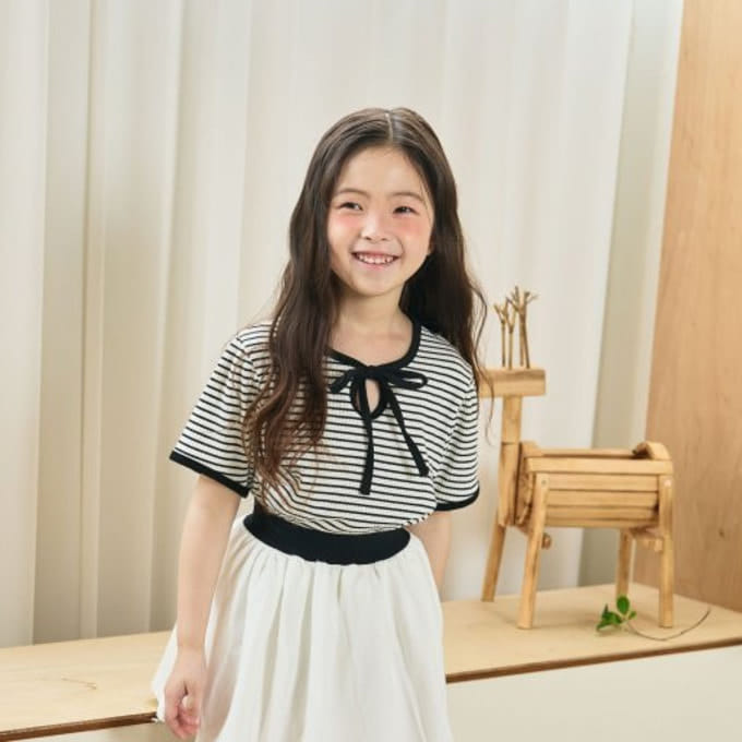 Erin J - Korean Children Fashion - #littlefashionista - Rib Ribbon Tee