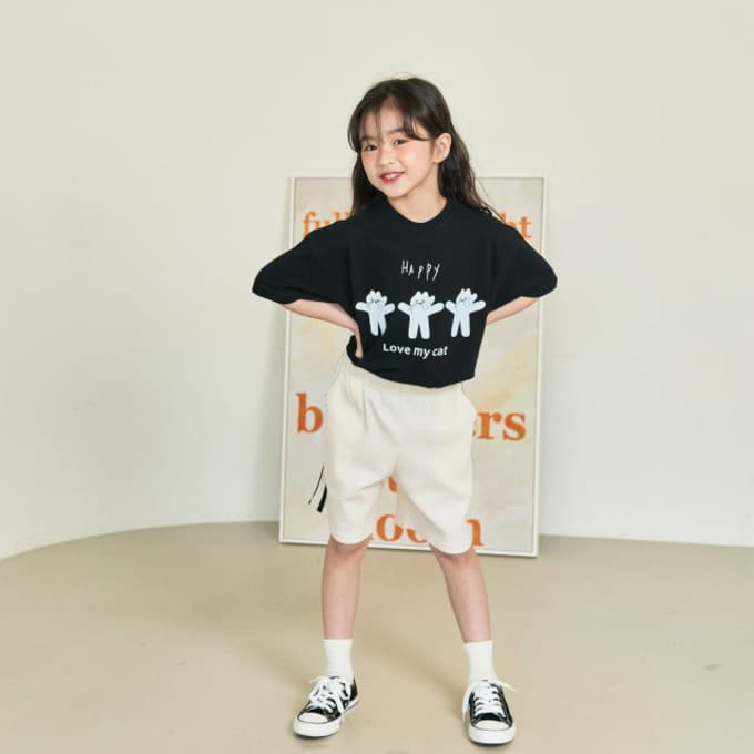 Erin J - Korean Children Fashion - #minifashionista - Love Cat Tee