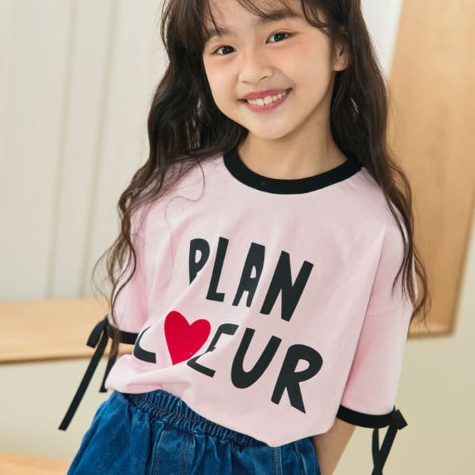 Erin J - Korean Children Fashion - #prettylittlegirls - Heart Ribbon Tee