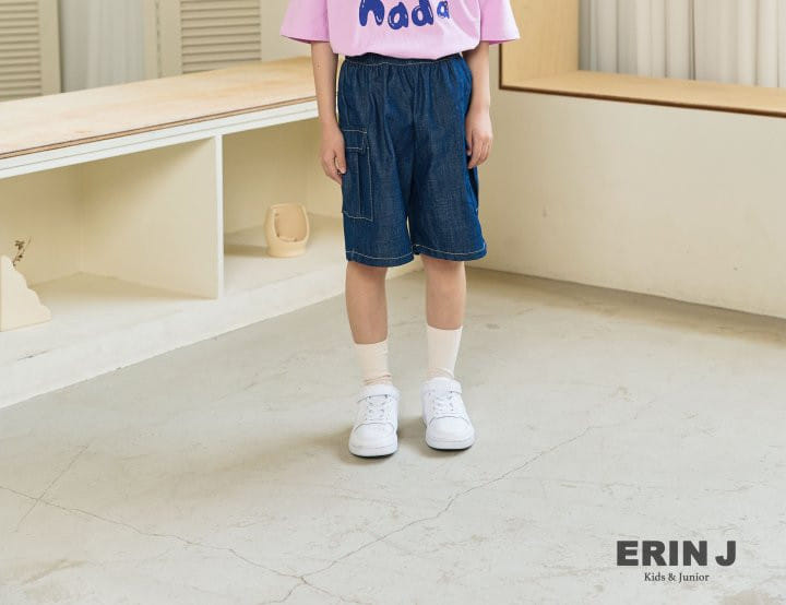 Erin J - Korean Children Fashion - #stylishchildhood - Denim Cargo Pants - 3