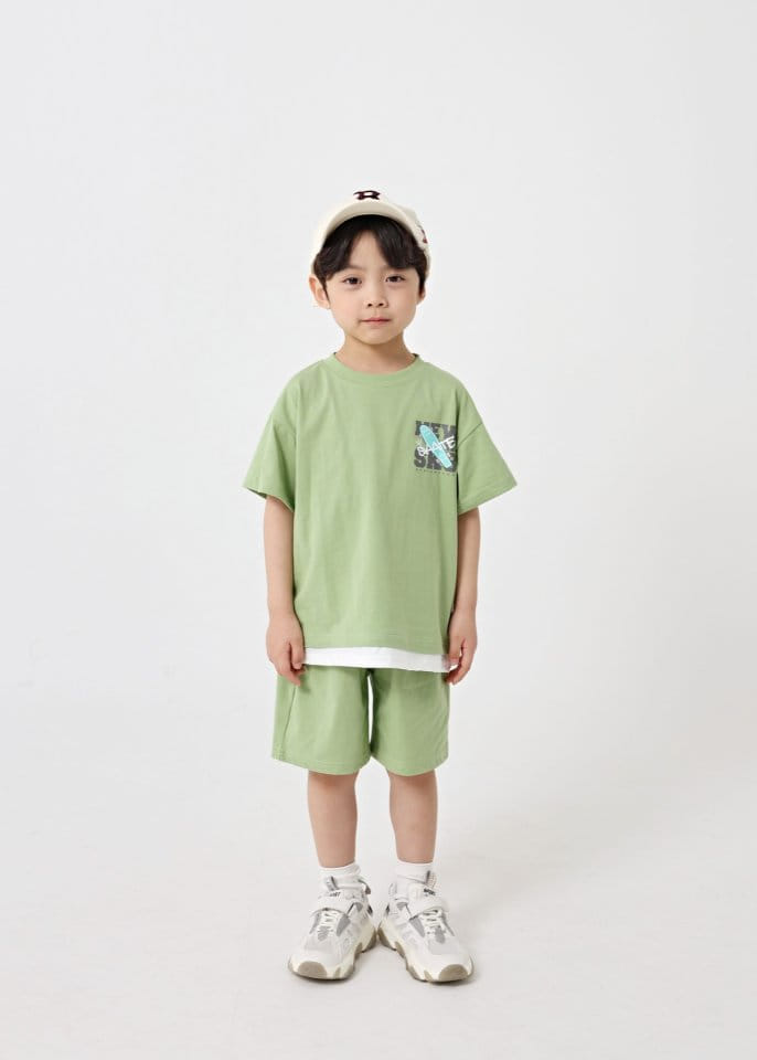 Fashion King - Korean Children Fashion - #designkidswear - Skate Club Layered Top Bottom Set - 4