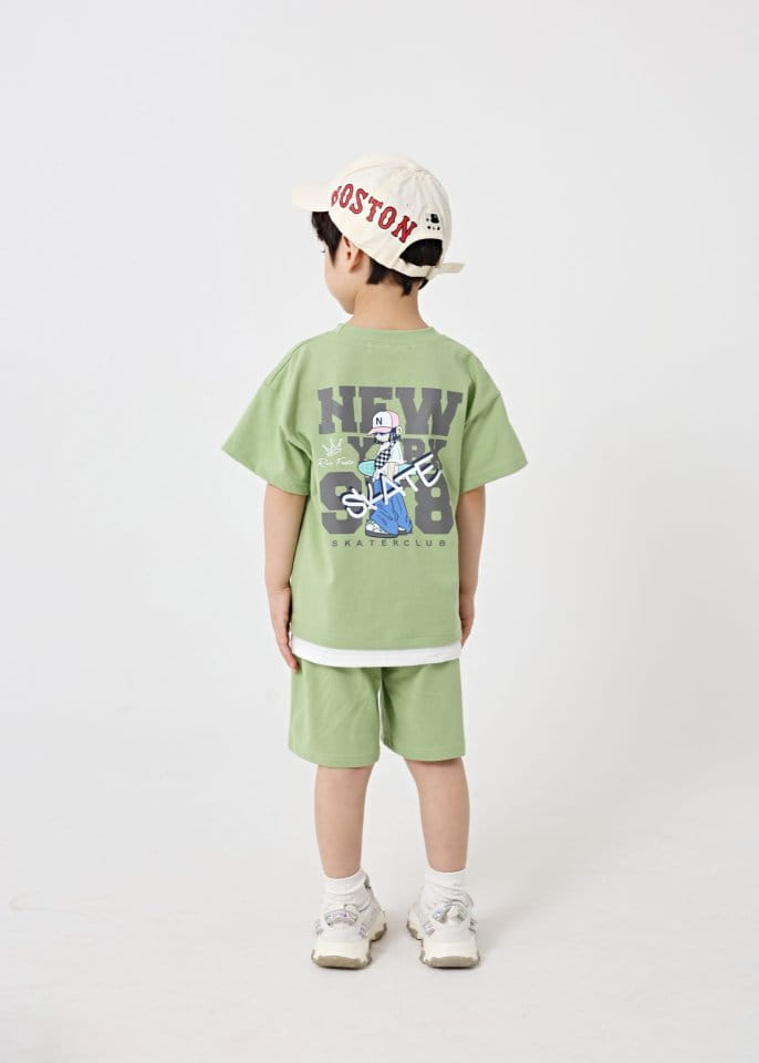 Fashion King - Korean Children Fashion - #fashionkids - Skate Club Layered Top Bottom Set - 5