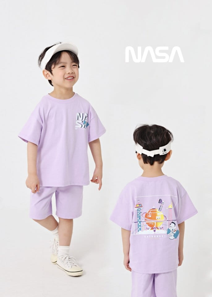 Fashion King - Korean Children Fashion - #fashionkids - Pola Nasa Top Bottom Set - 2