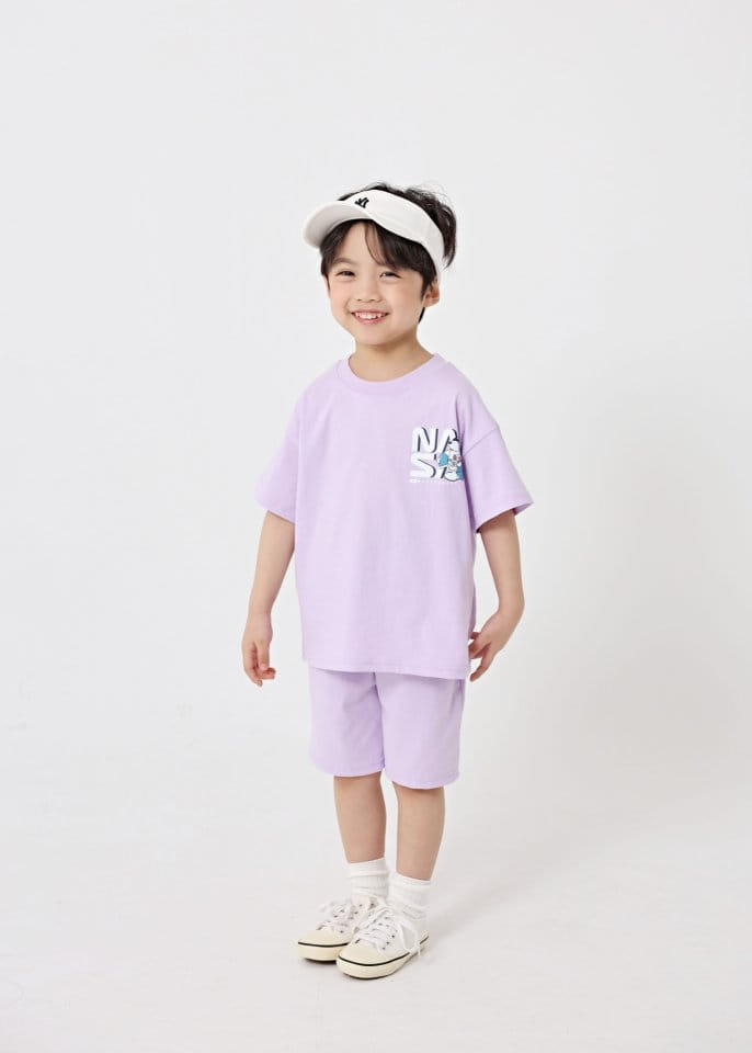 Fashion King - Korean Children Fashion - #kidsshorts - Pola Nasa Top Bottom Set - 3