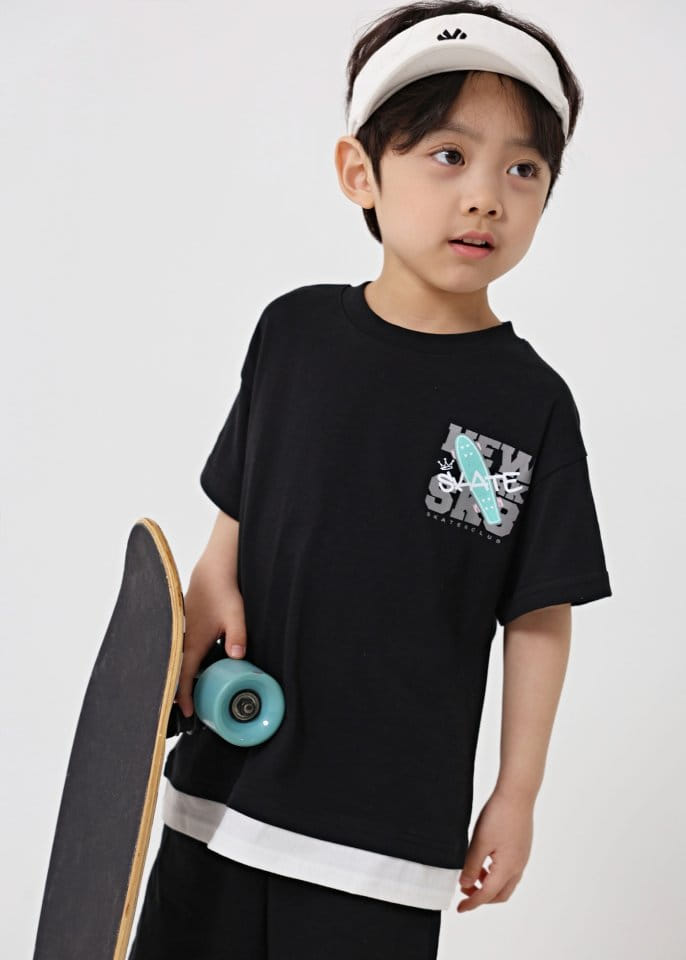 Fashion King - Korean Children Fashion - #kidsstore - Skate Club Layered Top Bottom Set - 7