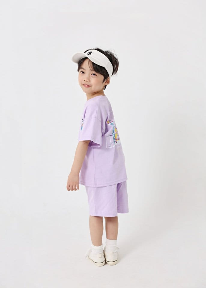 Fashion King - Korean Children Fashion - #kidsshorts - Pola Nasa Top Bottom Set - 4