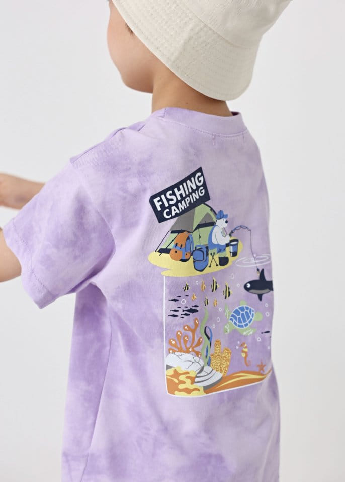 Fashion King - Korean Children Fashion - #kidzfashiontrend - Fishing Water Paint Top Bottom Set - 7