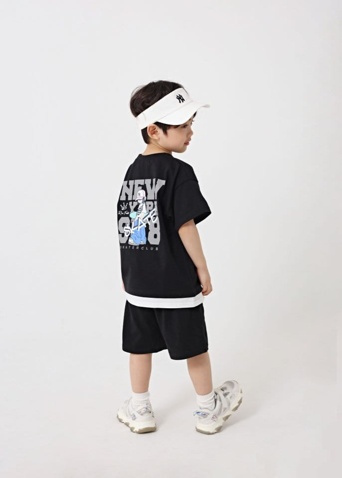 Fashion King - Korean Children Fashion - #littlefashionista - Skate Club Layered Top Bottom Set - 10