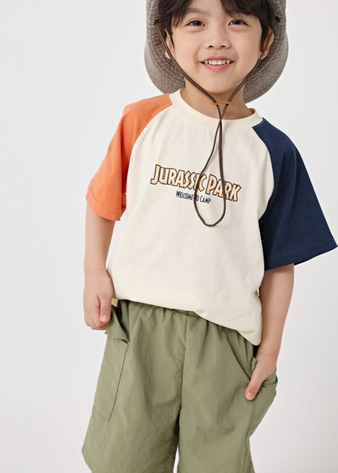 Fashion King - Korean Children Fashion - #minifashionista - Jurassic Park Color Short Sleeve Tee - 6