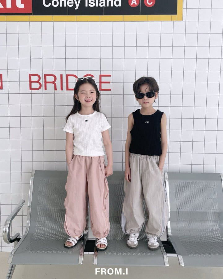 From I - Korean Children Fashion - #Kfashion4kids - Nylon Zipper Pants - 6