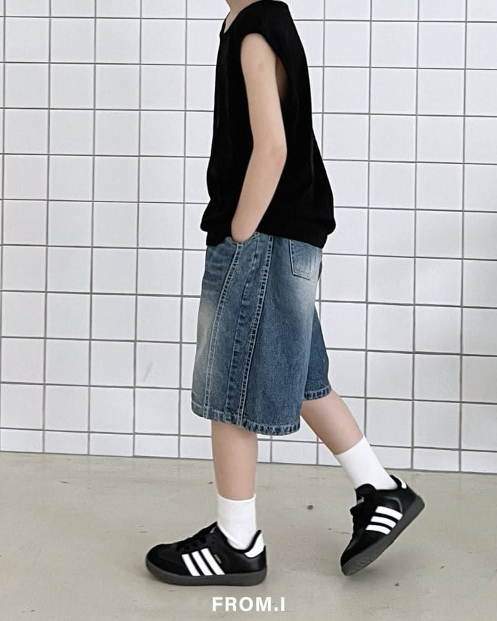 From I - Korean Children Fashion - #childrensboutique - Tweed Denim Pants - 10