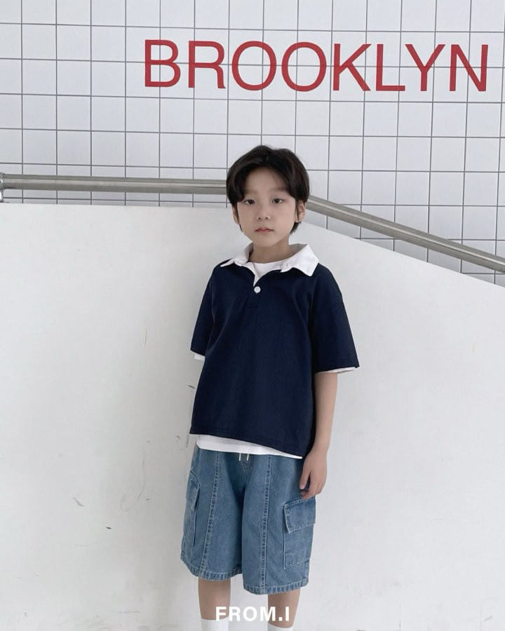 From I - Korean Children Fashion - #fashionkids - Collar Short Sleeve Tee - 9