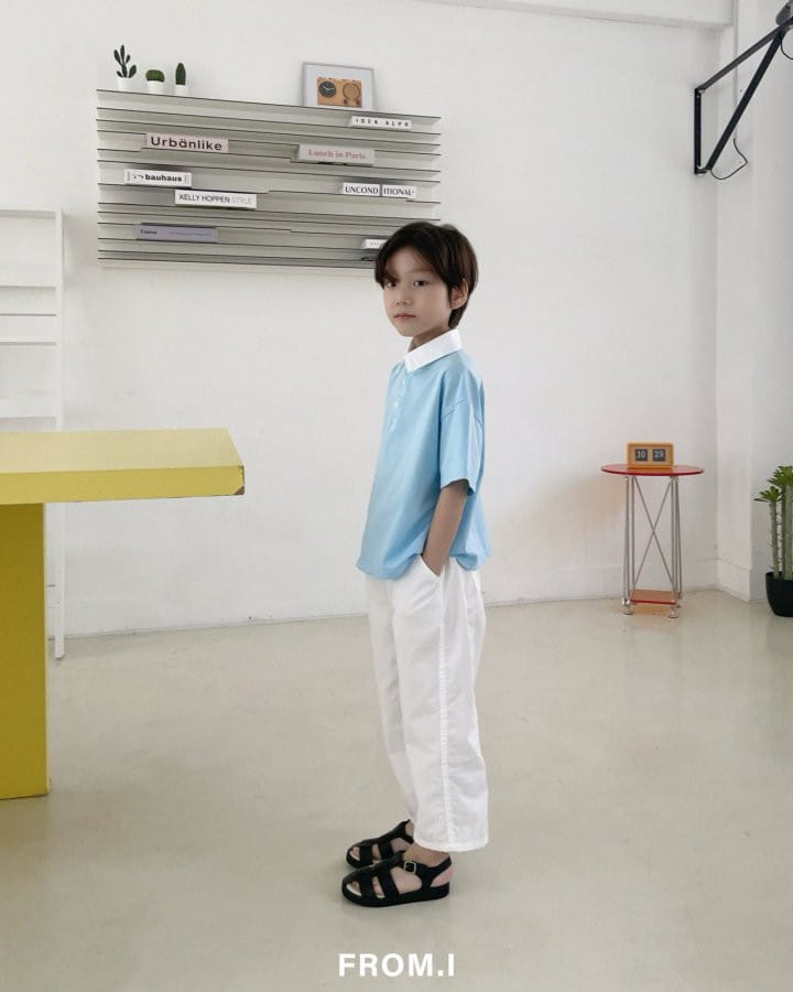 From I - Korean Children Fashion - #kidsshorts - Collar Short Sleeve Tee - 10