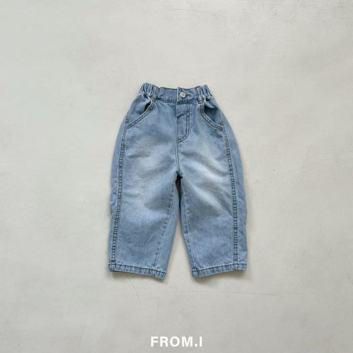 From I - Korean Children Fashion - #kidsshorts - Curved Denim Pants - 2