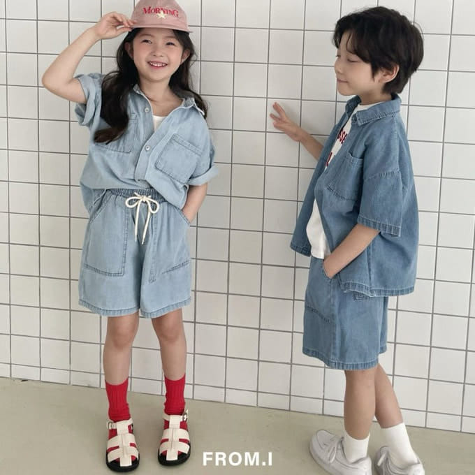 From I - Korean Children Fashion - #kidsshorts - Banding Denim Pants