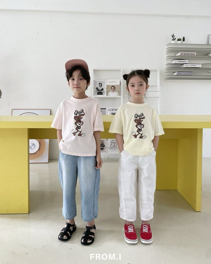 From I - Korean Children Fashion - #kidsstore - Curved Denim Pants - 3