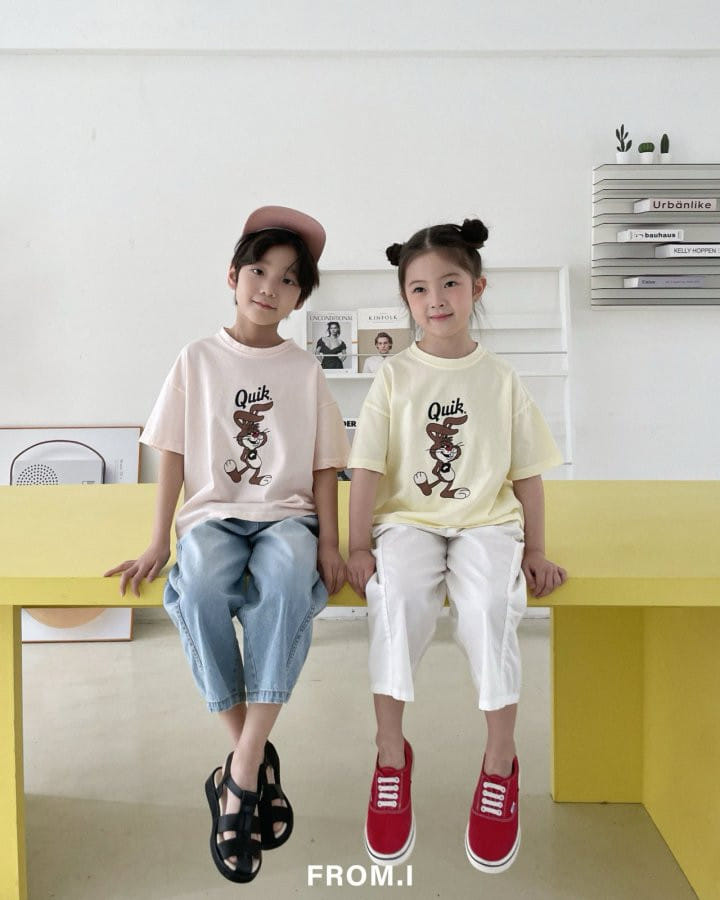 From I - Korean Children Fashion - #kidsstore - Curved Denim Pants - 4