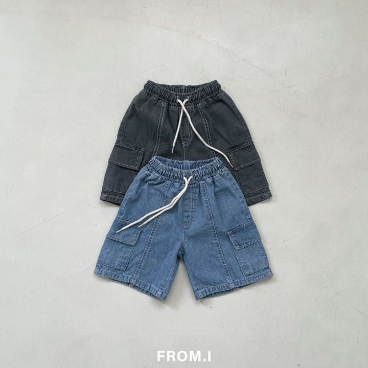 From I - Korean Children Fashion - #magicofchildhood - Wide Cargo Denim Pants - 2