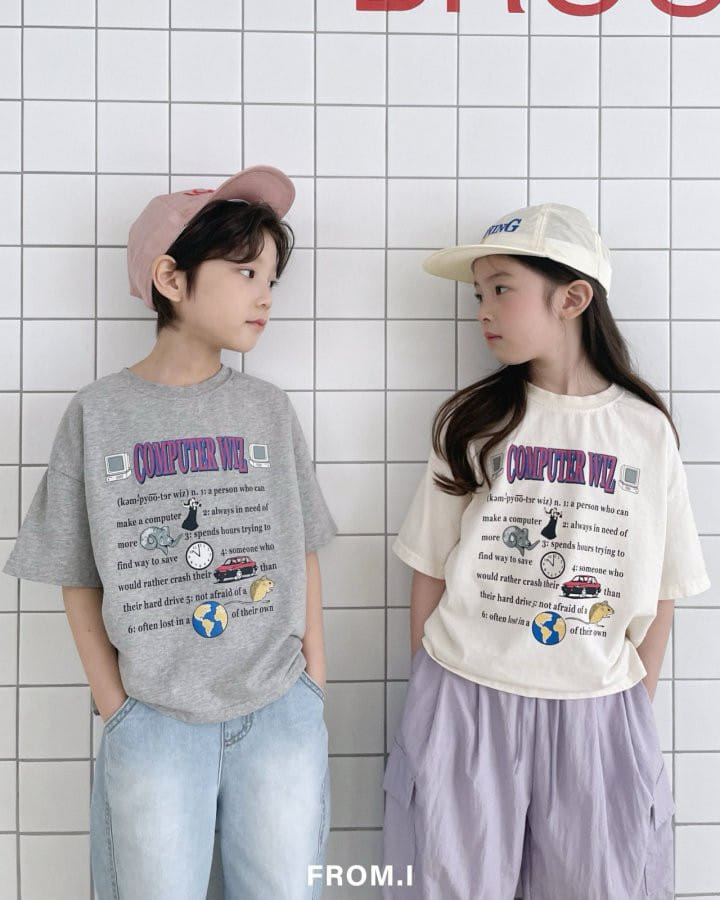 From I - Korean Children Fashion - #minifashionista - Computer Short Sleeve Tee - 8