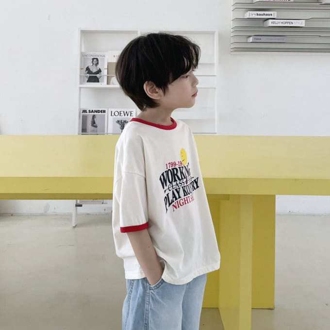 From I - Korean Children Fashion - #minifashionista - Working Short Sleeve Tee