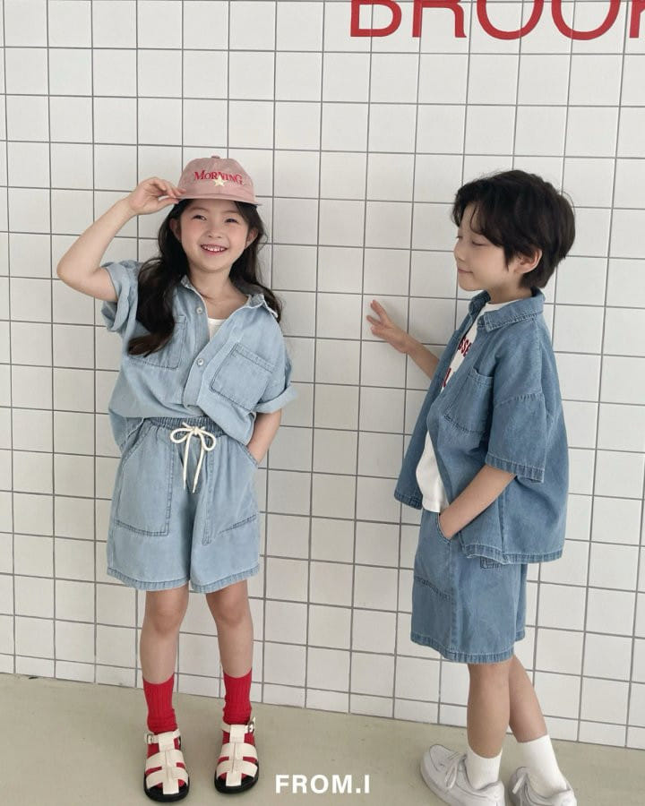 From I - Korean Children Fashion - #prettylittlegirls - Banding Denim Pants - 8