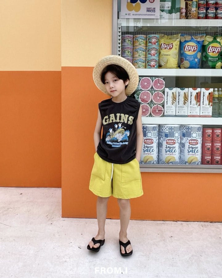 From I - Korean Children Fashion - #stylishchildhood - Gains Sleeveless Tee - 8